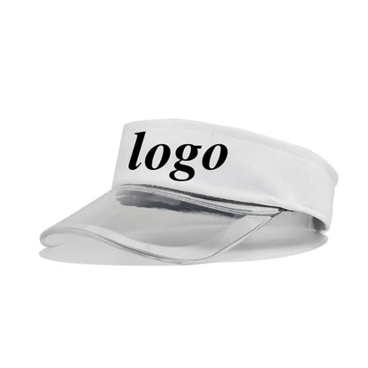 Custom Logo Acrylic Empty Top Hat For Women Men Fashion Transparent Sun Hat Breathable Adjustable Tennis Golf Running Sports Cap