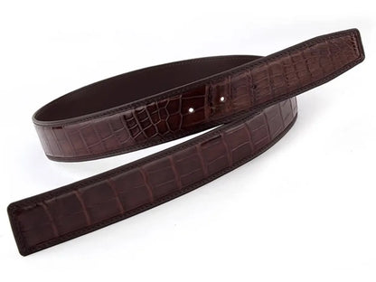 Men's real crocodile leather belt crocodile leather genuine leather luxury brand belt fashion men's belt buckle with suit pants