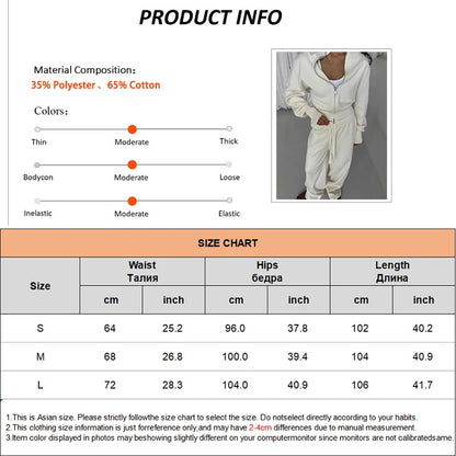 Women Cotton Knitted Cardigan Wide Leg Pants Suit Autumn and Winter Lady  Fashion Loose Daily Office Jacket Straight Pants 2Pcs