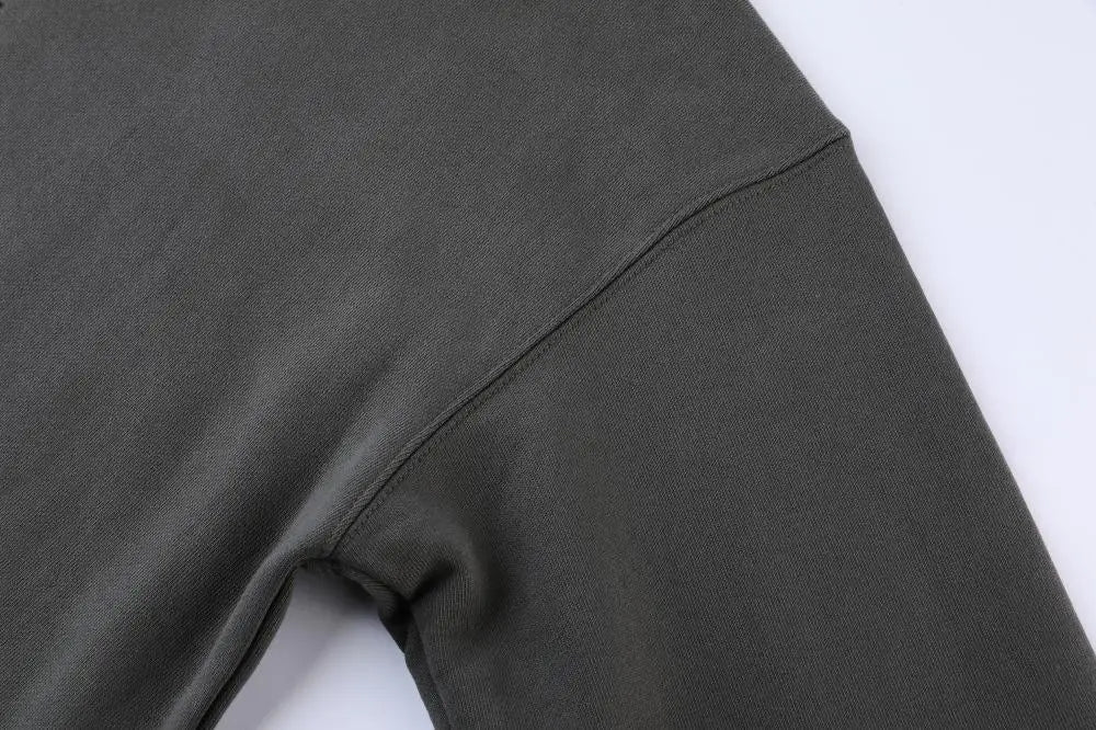 530GSM 100% Cotton DIY LOGO BRAND  French Terry High-end Heavy Weight Winter Pullovers Thick Drop-Shoulder Sweatshirt Hoodies