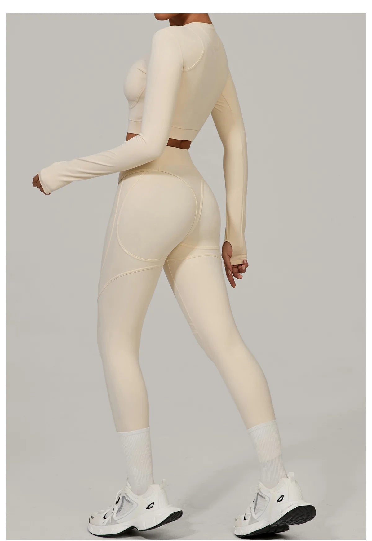 SWELTERING Yoga Suit Women Tracksuit 2PCS Sports Set Fitness Set Quick-Drying Gym Set Running Workout Long Sleeve Yoga Clothing