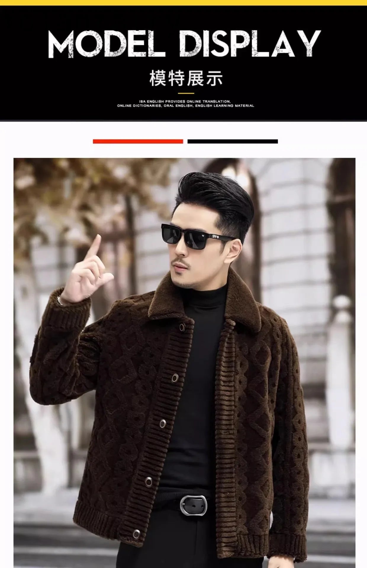 YOLANFAIRY New Sheep Shearing Jacket Men Winter 2025 Double-sided Wear 100% Wool Coat Man Clothing Short Men's Jackets chaqueta