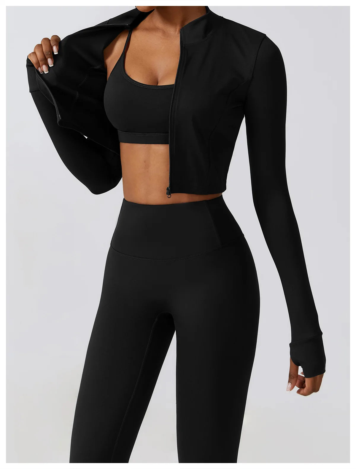Women 2/3pcs Workout Outfits Yoga Sets Sportswear Gym Workout Clothing Tracksuit High Waist Leggings and Stretch Sports Bra