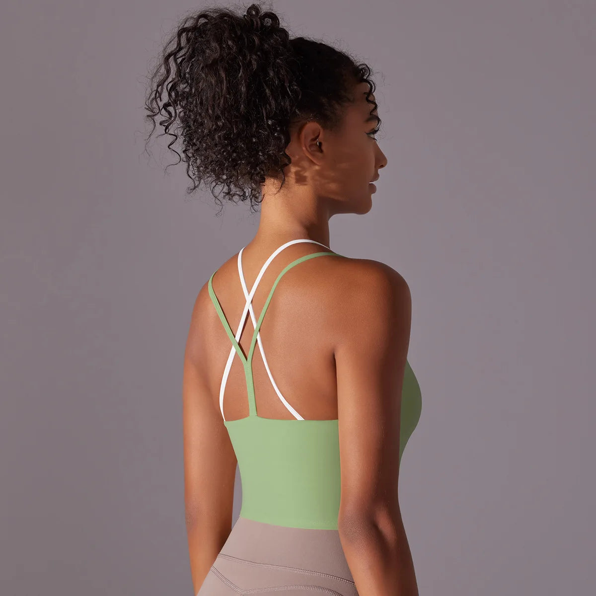 Women Solid Color Fitness Yoga Bra Gym Yoga Top Backless Workout Top Female Push Up Running Sport Bra Sports Underwear Yoga Vest