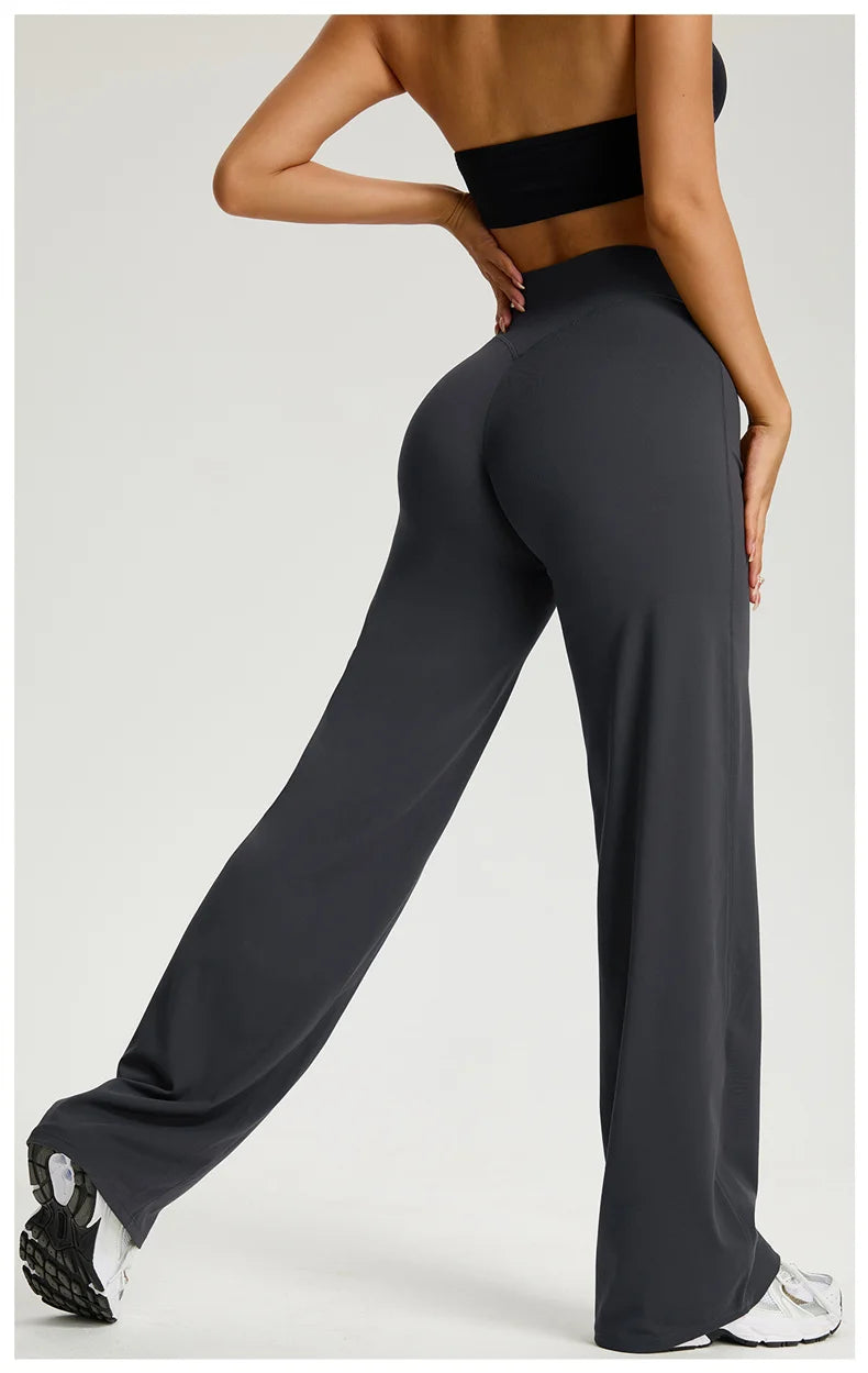 TRY TO BN Straight Leg Yoga Pants Women's High Waisted Tummy Control Buttery Soft Naked Feel Gym Fitness Running Workout Bottoms