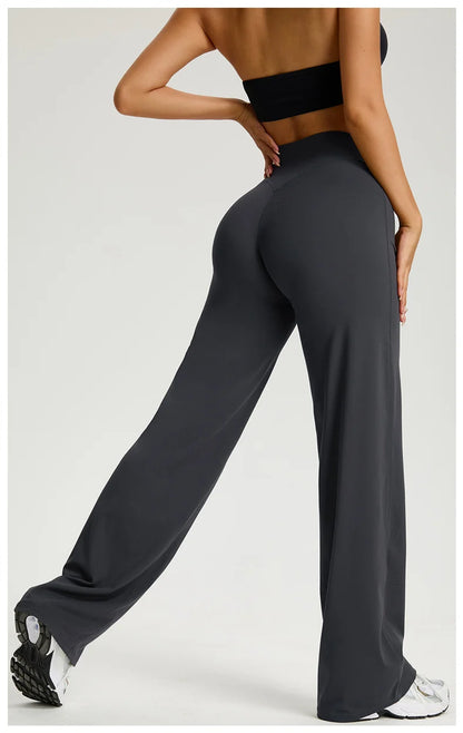 TRY TO BN Straight Leg Yoga Pants Women's High Waisted Tummy Control Buttery Soft Naked Feel Gym Fitness Running Workout Bottoms