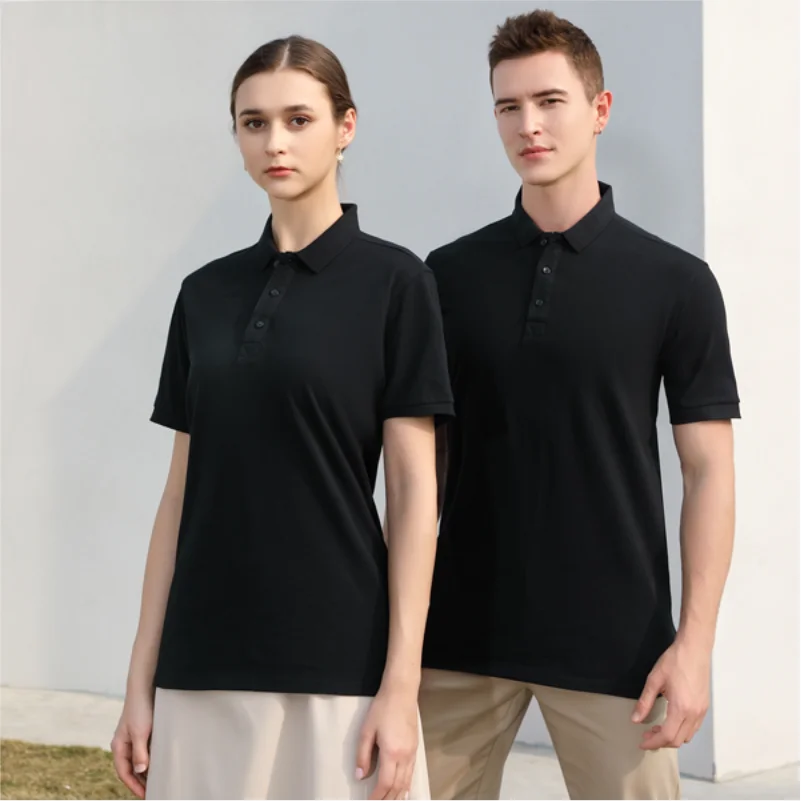 100% Cotton Polo Custom Logo High Quality Solid Color Polo Printing Design Company Clothing Embroidery Personality Brand