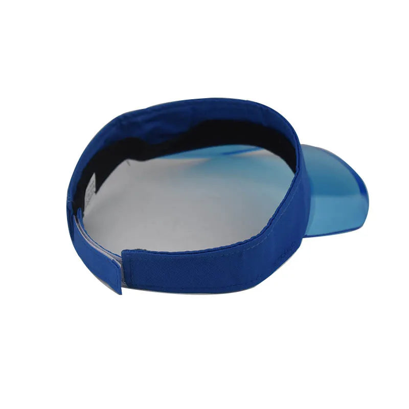 Custom Logo Acrylic Empty Top Hat For Women Men Fashion Transparent Sun Hat Breathable Adjustable Tennis Golf Running Sports Cap