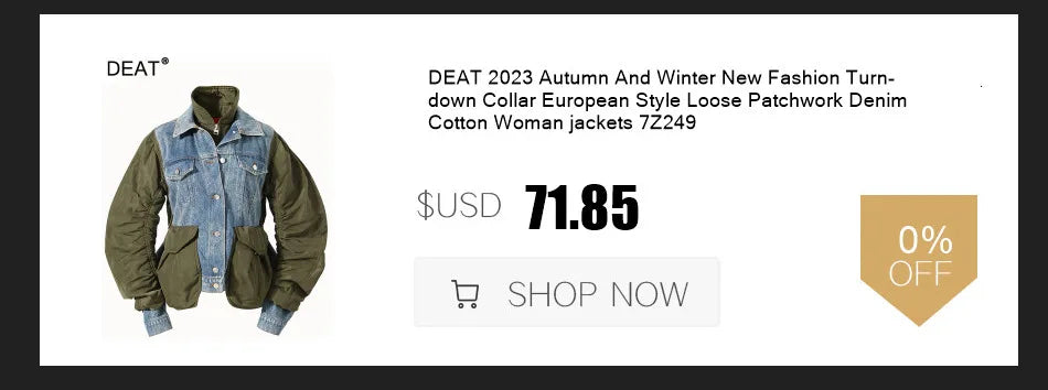 DEAT Fashion Women's Jackets Big Lapel Long Sleves Waist Retraction Zipper 3D Pockets Decoration Coats Spring 2025 New 7AB1819