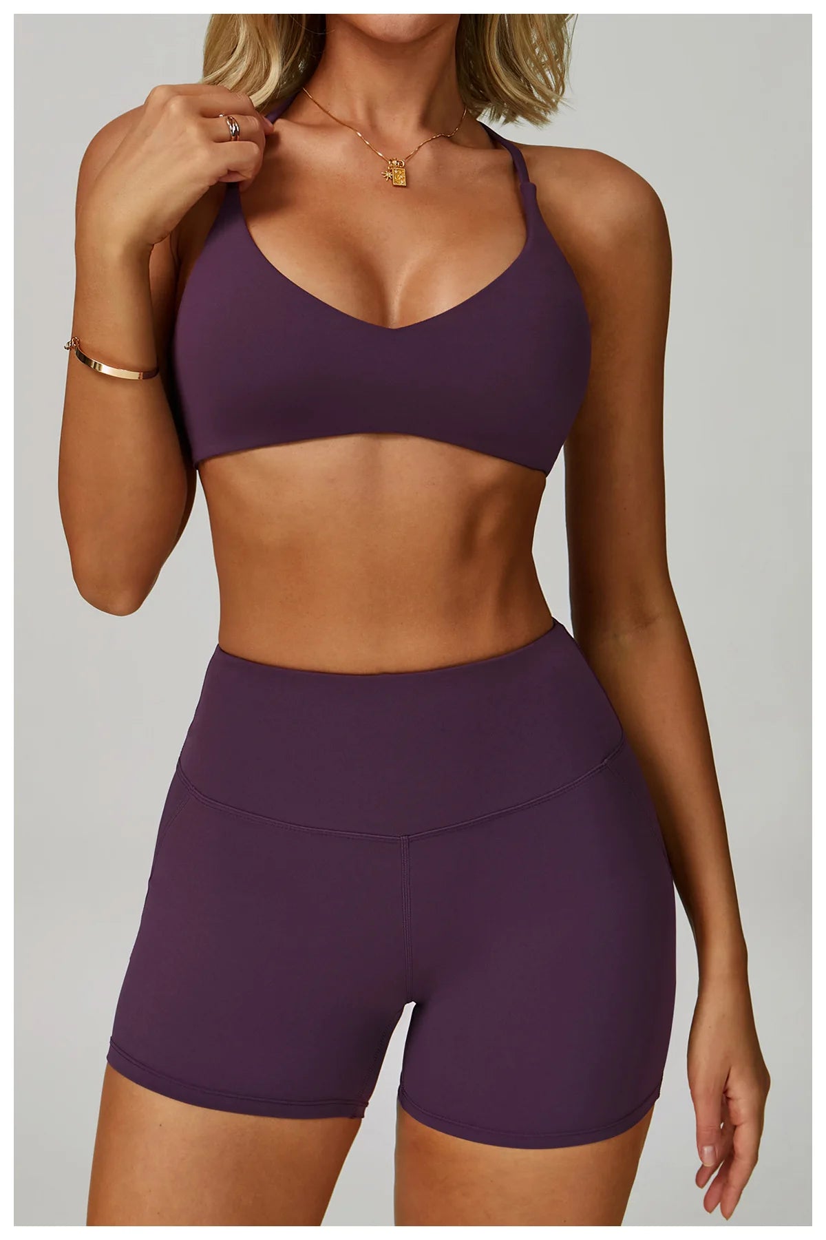 Women Cross Back Sports Underwear Breathable Yoga Bra Shockproof Fitness Top Gym Workout Underwear Female Sports Yoga Crop Top