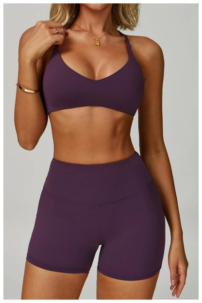 Women Cross Back Sports Underwear Breathable Yoga Bra Shockproof Fitness Top Gym Workout Underwear Female Sports Yoga Crop Top