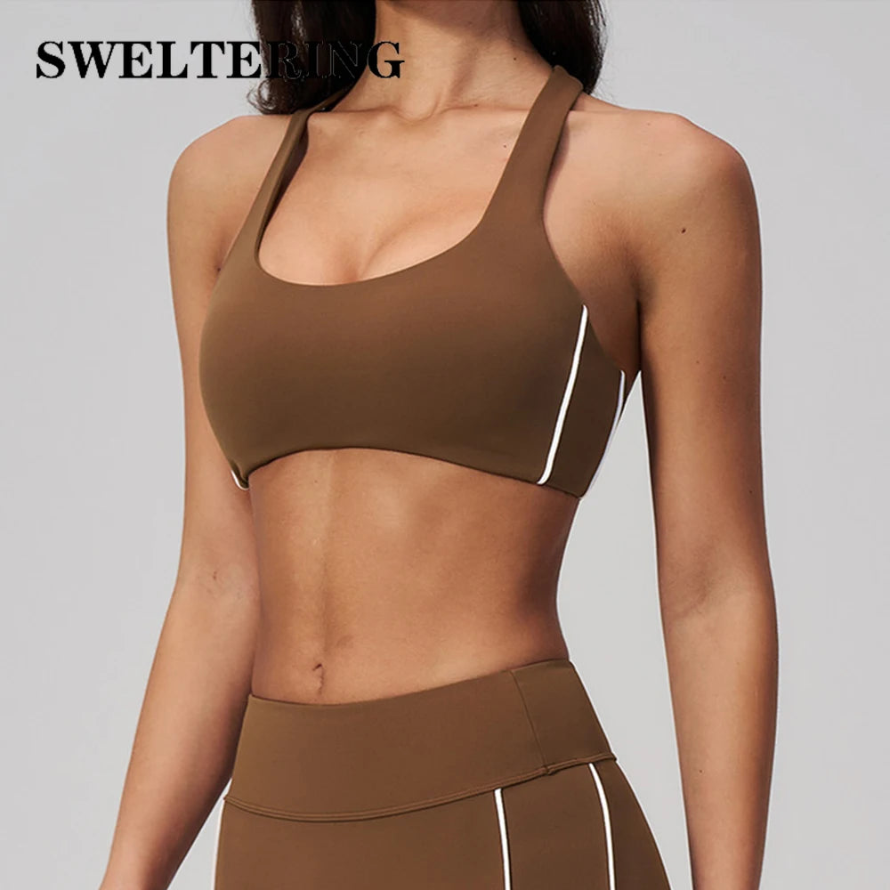 Sports Underwear Women's Fitness Yoga Bra Shockproof Gym Crop Top Runnings Push Up With Chest Pad Female Workout Underwear