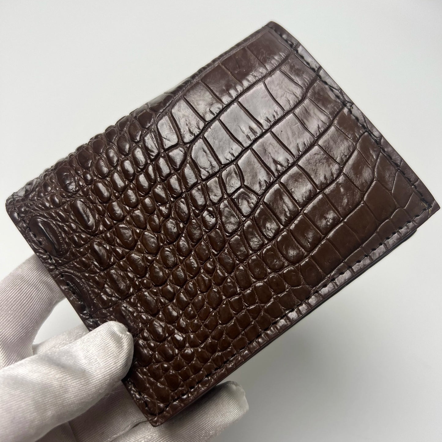 Men's Crocodile Leather Small Wallet, Men's Genuine Leather Fashionable Vertical Wallet, Multi-Functional Multi-Card Slot Wallet