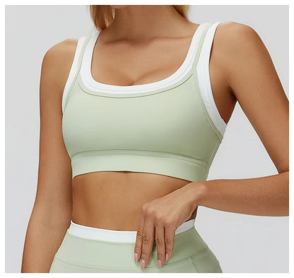 SWELTERING Women's Yoga Bra Breathable Fitness Vest Anti-Sweat Sports Underwear Female Gym Workout Crop Top Running Push Up Bra