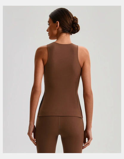 Solid Color Women Fitness Tight Short Yoga T -Shirt Tank Cropped Breathable Sports Running Vest Gym Clothing With Padded Cups
