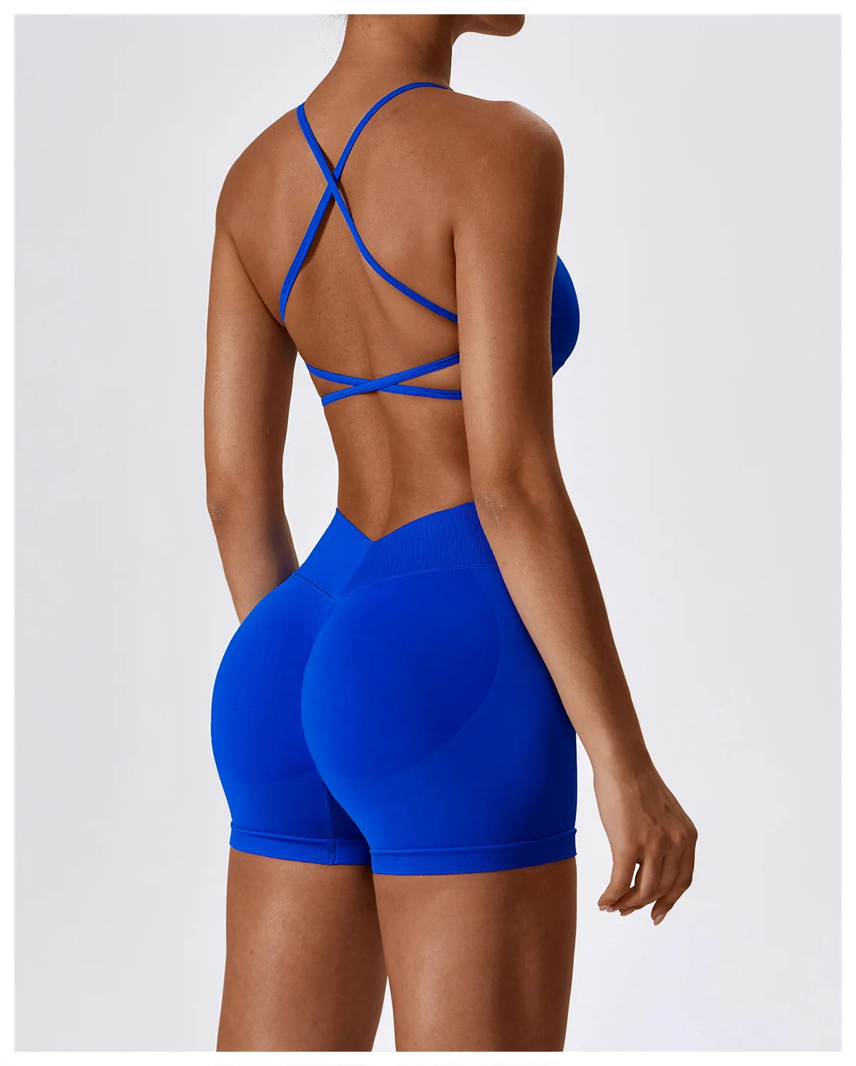 Seamless Yoga Set Gym Suits With Shorts Crop Top Sexy Bra Women's Pants 2 Pieces Set Running Workout Outfit Fitness Clothing