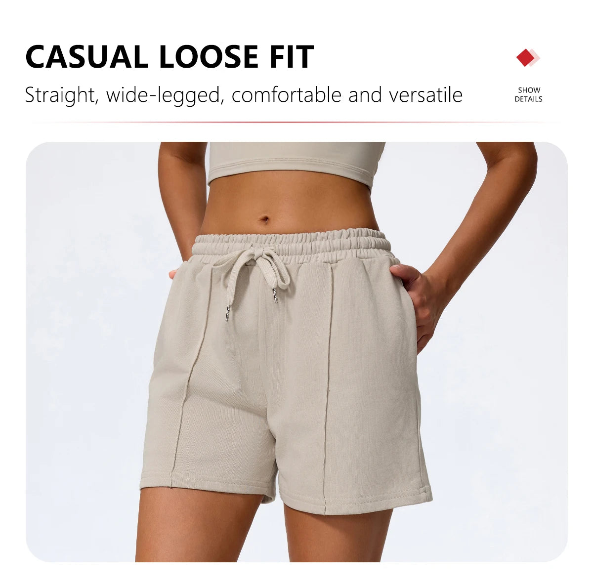 Hearuisavy Gym Sweatpants For Women Loose Comfy Drawstring Pocket Sport Pants Casual Outdoor Running Workout Yoga Shorts Female