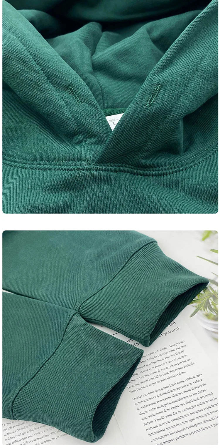530GSM 100% Cotton French Terry High-end Heavy Weight New Fashion Pullover Winter Hoodies Pants Casual Thick Jogger Tracksuit