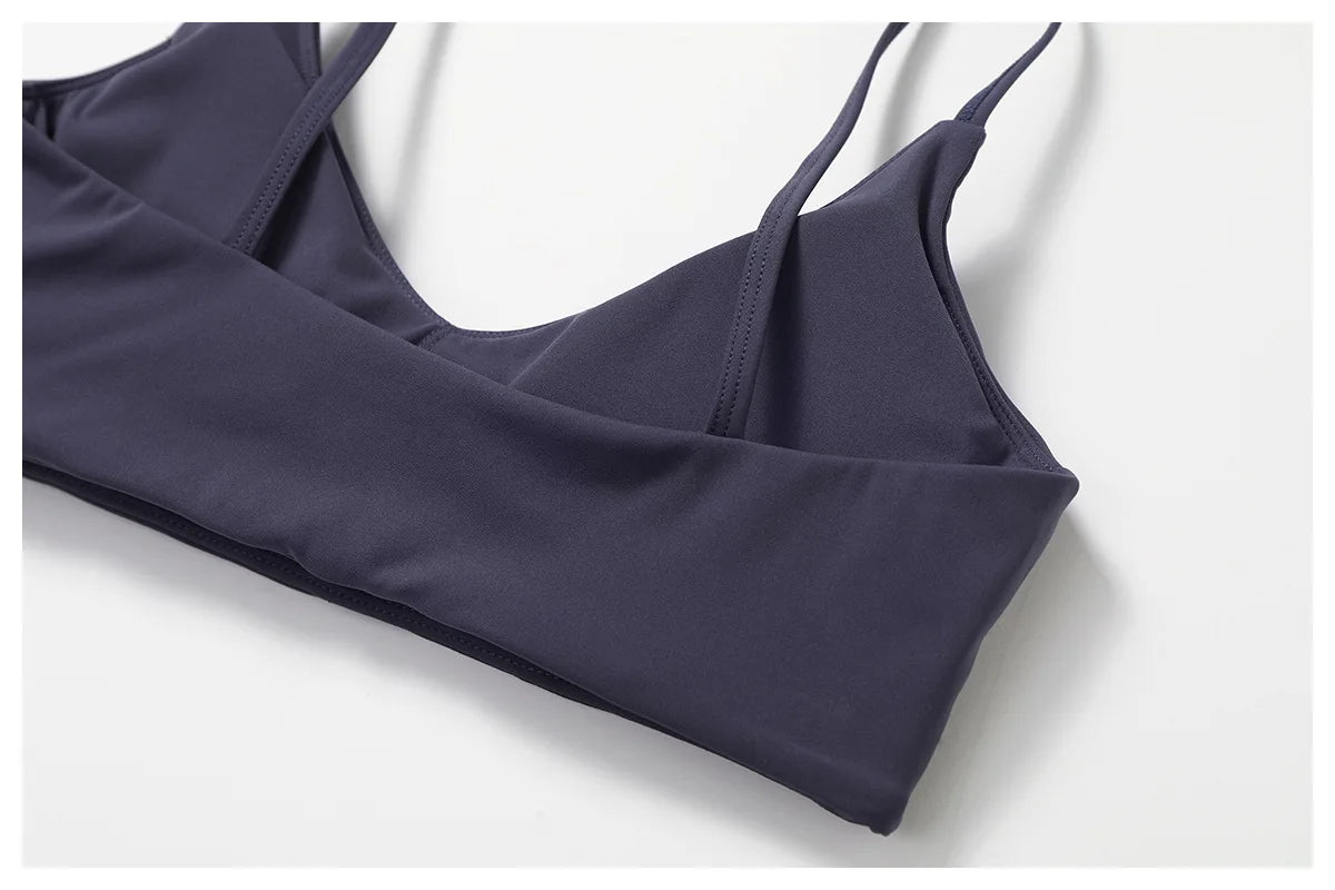 Custom LOGO women's environmentally friendly regeneration quick-drying tight back yoga bra running sports underwear fitness vest