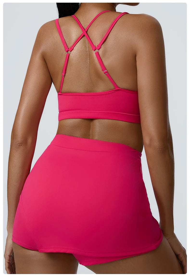 Yoga  Fitness Madam Bras Sexy Back Sports  Breathable Anti Shock Tank Top Fitness Sexy Breathable Underwear For Madam Yoga Gym