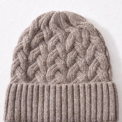 Custom Logo Twisted Dough Pattern Women Men Beanie Winter Knit Warm Accessory For Autumn Cold Weather Skiing Sports Outdoor