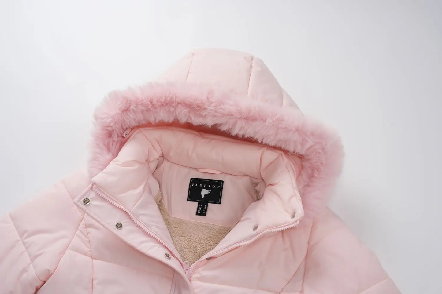 TACVASEN Womens Fleece Long Padding Winter Jacket Down Puffer Outwear with Removable Hood Waterproof Windproof Thicken Park Coat