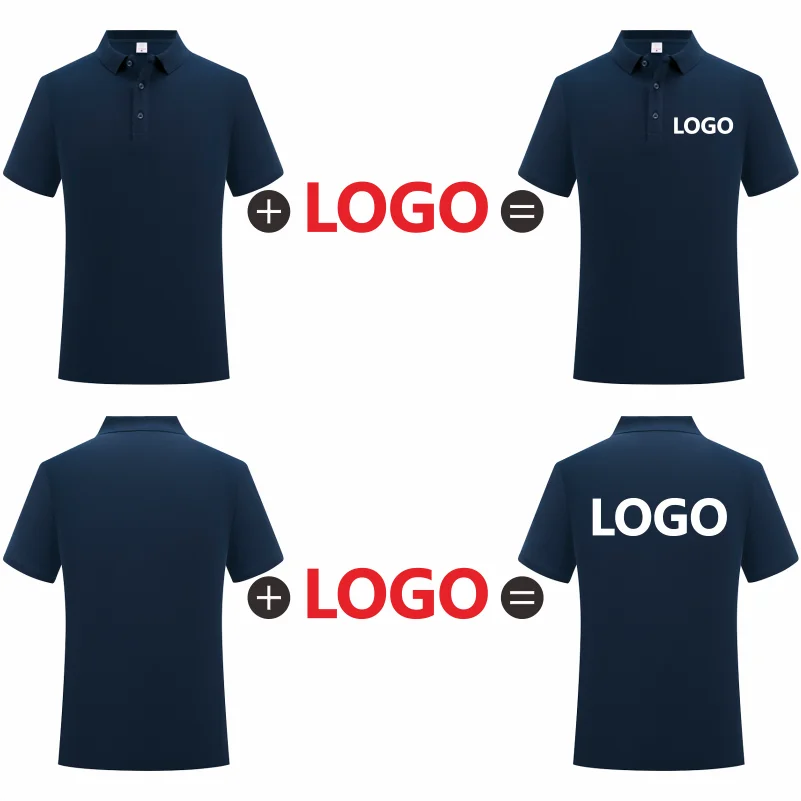 100% Cotton Polo Custom Logo High Quality Solid Color Polo Printing Design Company Clothing Embroidery Personality Brand
