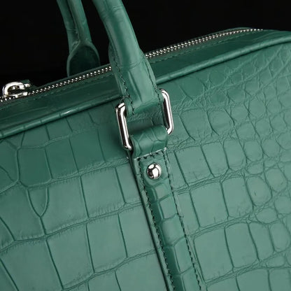 Real crocodile belly leather business men's business briefcase authentic crocodile leather men's large laptop handbag