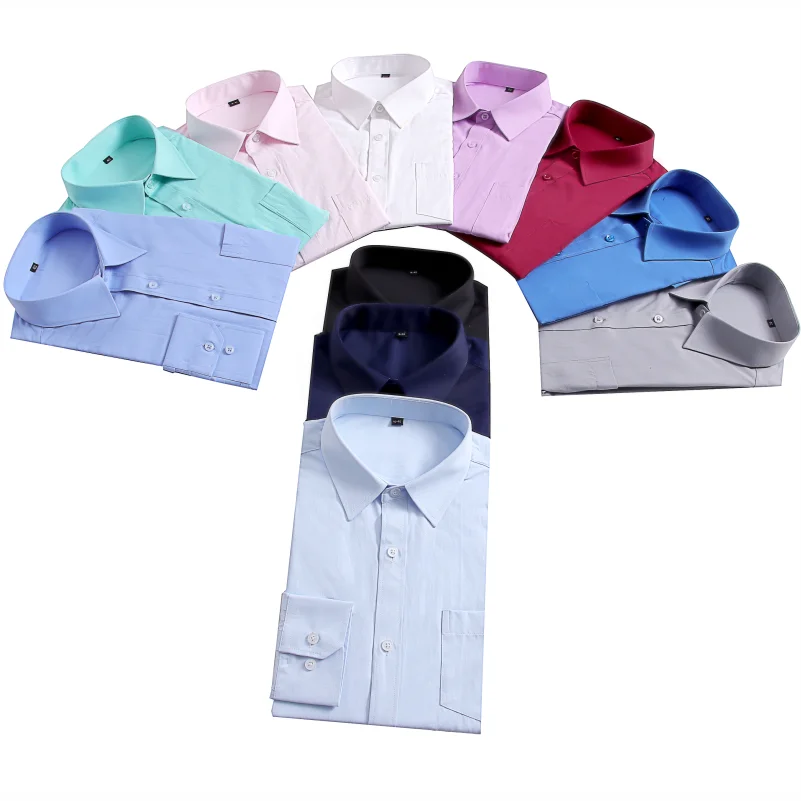 Casual Men's Long Sleeve Business Shirt Custom Logo Excellent Team Personal Professional Shirt Embroidery Printing Brand Design
