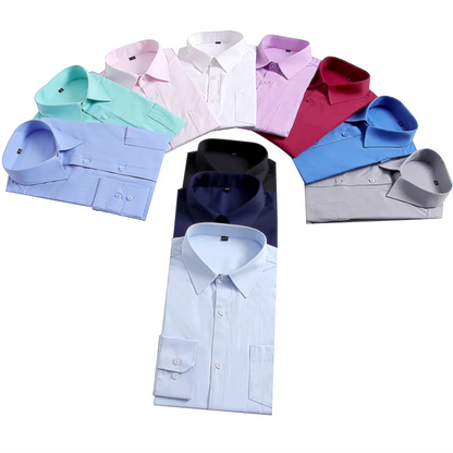 Casual Men's Long Sleeve Business Shirt Custom Logo Excellent Team Personal Professional Shirt Embroidery Printing Brand Design