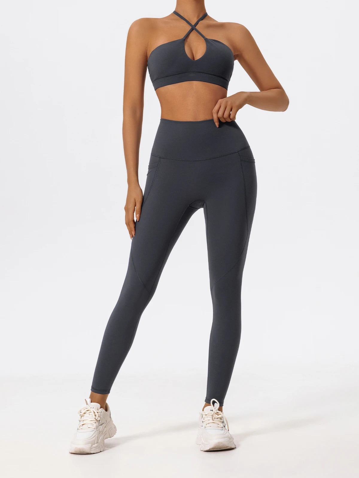 Hearuisavy Ultra-Soft Fabrics 2Pcs Sports Set Women Cross Workout Clothing Gym Suit High Waist Legging Quick Dry Yoga Clothes