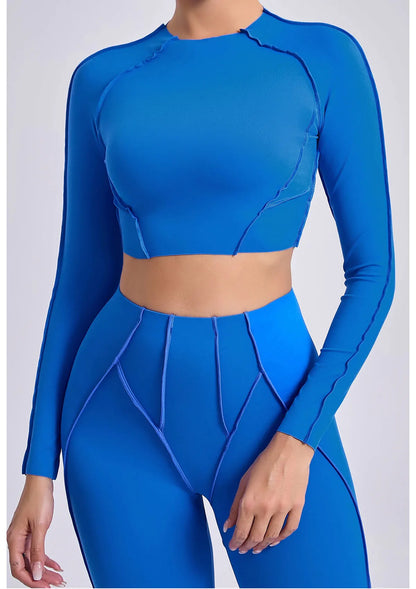 Long Sleeve Gym Shirts Sport Top Fitness Yoga Clothes for Women Active Wear Sports Shirt Elastic Fitness Yoga Running Shirts
