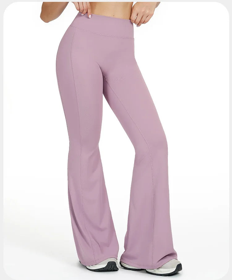 Customized LOGO women's yoga trousers high waist pleated leggings outdoor running sports fitness trousers