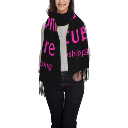 Custom Printed Your Design Here Scarf Men Women Winter Warm Scarves Custom Customize Logo Letter Print Shawls Wraps