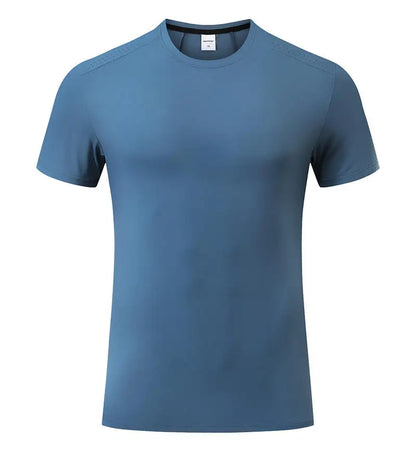 #51112-XIYU Custom LOGO Print Plain Gym T-shirt Men Summer Fitness O-Neck Short Sleeve T shirt Cotton Slim Fit Workout Tees Tops