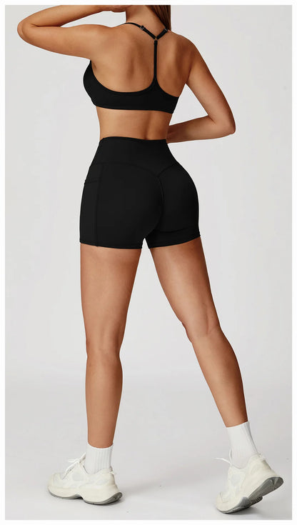 Women Sportswear Yoga Set 2PCS Sport Suit Gym Workout Clothes Women's Tracksuits Fitness Gym Vest High Waist Sports Leggings