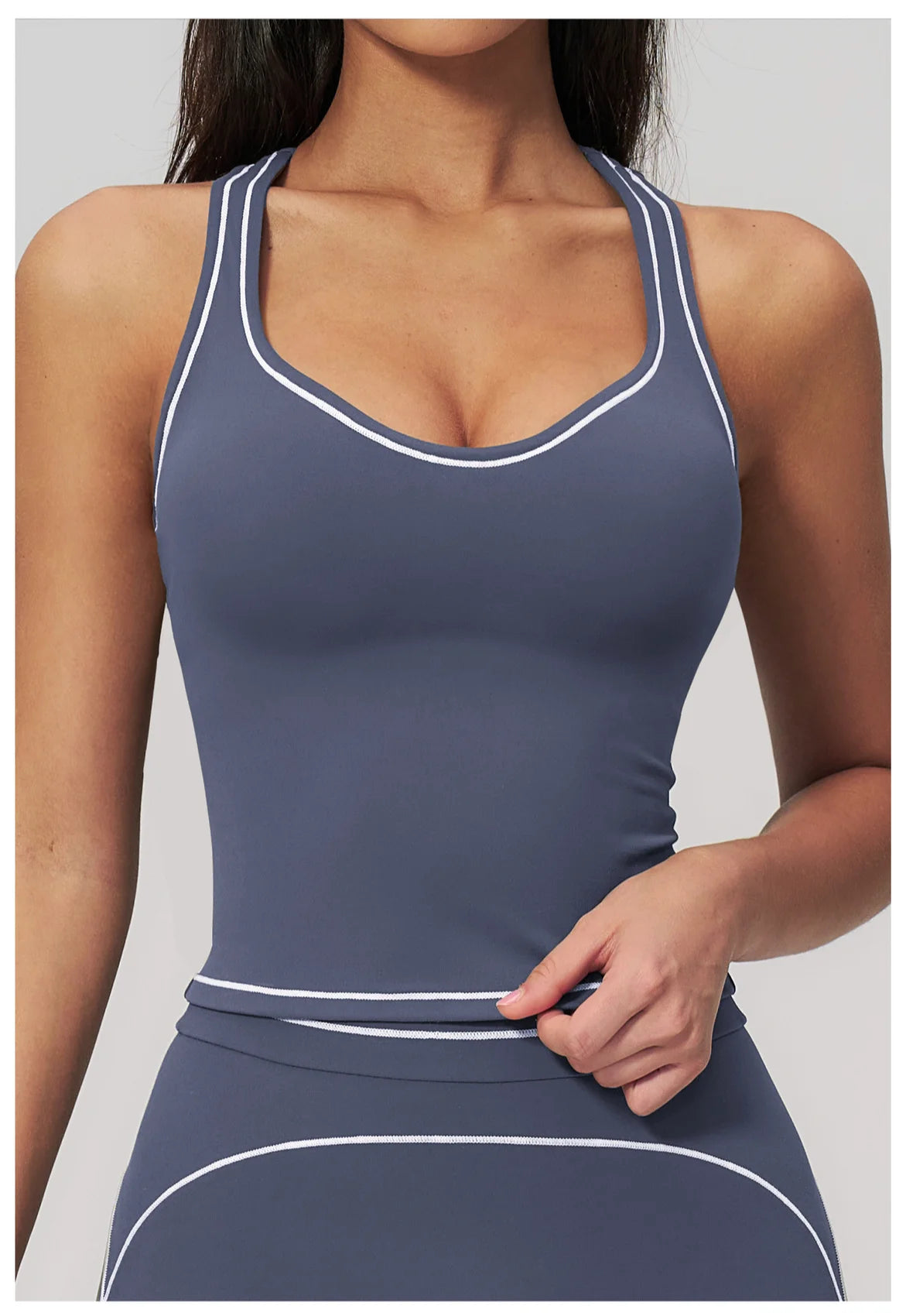 Sports Gym Fitness Vest with Chest Pad Women Color Contrast Shockproof Yoga Bras Female Workout Sports Underwear Yoga Clothes
