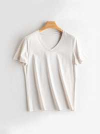 Cream V neck