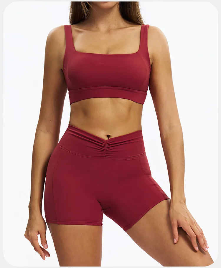 SWELTERING 2PCS Yoga Set Fitness Gym Tracksuit Sportswear Women Workout Outfits High Waist Leggings Sports Bra Athletic Wear