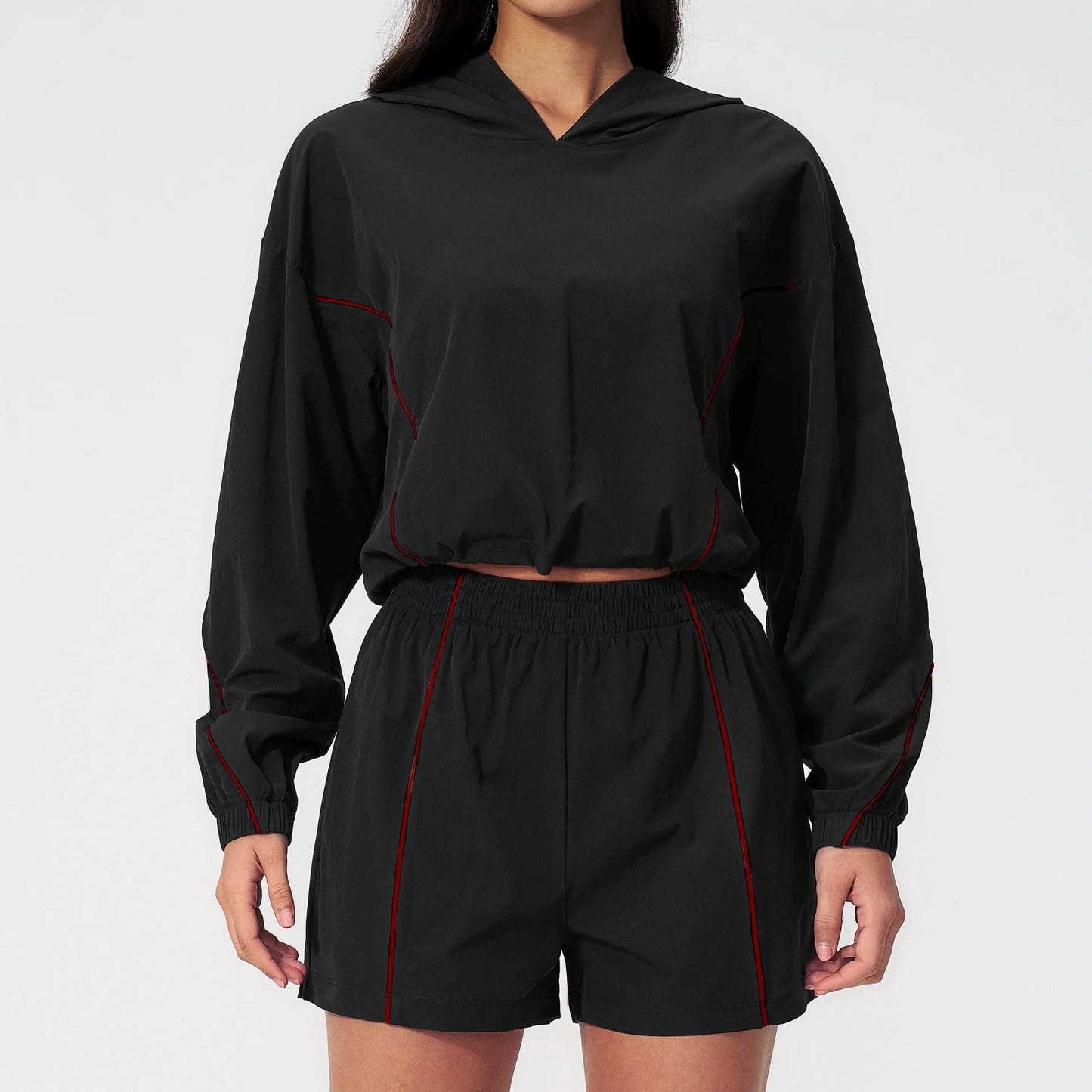 New Summer Sun Protection Set Yoga Set Women Two Piece Tracksuit Yoga Long Sleeved Wide-leg Pants Running Set Outdoor Sportswear