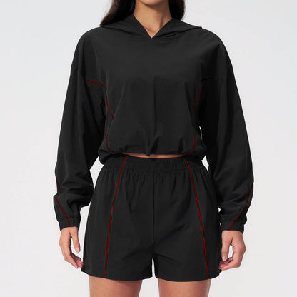New Summer Sun Protection Set Yoga Set Women Two Piece Tracksuit Yoga Long Sleeved Wide-leg Pants Running Set Outdoor Sportswear