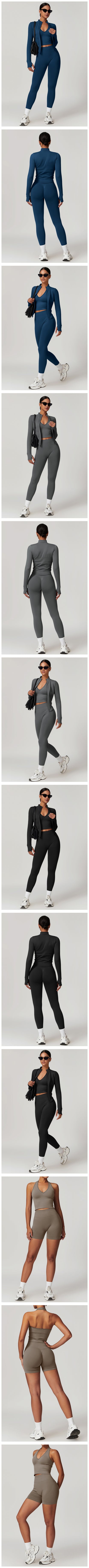 Seamless Athletic Wear Women's Clothes 2 Pieces Yoga Set Workout Sportswear Gym Clothing High Waist Leggings Fitness Sports Suit