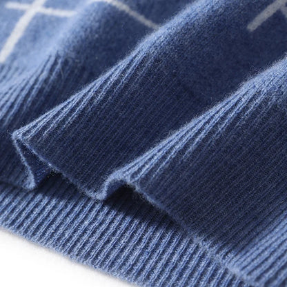 Autumn/Winter 100% Pure Wool Men's O-Neck Thick Business Sweater Loose Casual Wool Knit Bottoming Shirt Men's Sweater