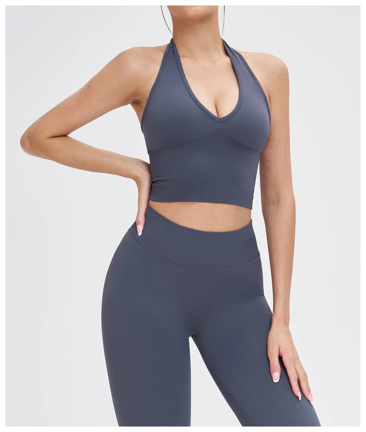 Sexy Seamless Sports Bras Halter Yoga Bra Women Fitness Gym Top Shockproof Running Workout Fast Dry Underwear Female Yoga Vest