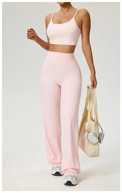 TRY TO BN Straight Leg Yoga Pants Women's High Waisted Tummy Control Buttery Soft Naked Feel Gym Fitness Running Workout Bottoms