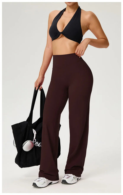 TRY TO BN Straight Leg Yoga Pants Women's High Waisted Tummy Control Buttery Soft Naked Feel Gym Fitness Running Workout Bottoms