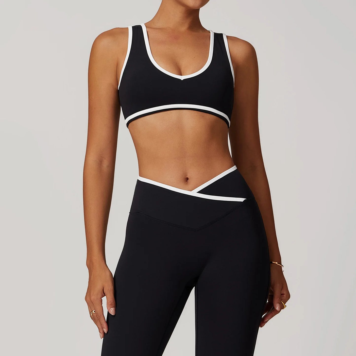 V-Neck Sports Bra Women Top Push Up Sport Underwear Yoga Vest Gym Crop Top Brassiere Fitness Top Workout Breathable Beauty Back