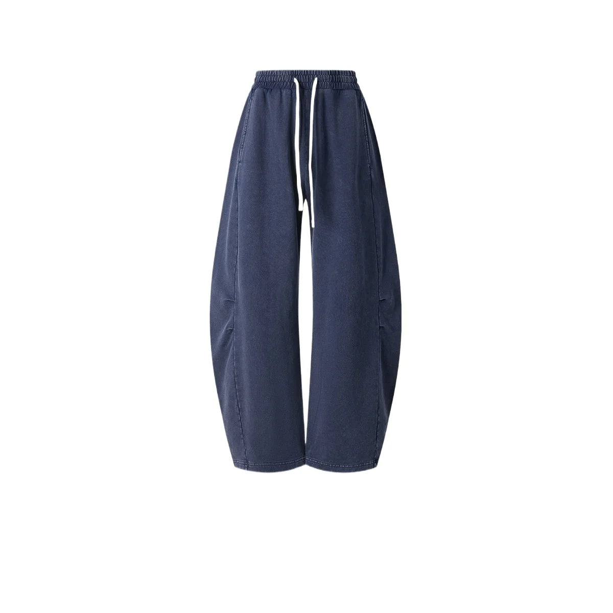 Custom LOGO Men's 320G retro fried snowflake 100% cotton high street scimitar straight tube old loose straight trousers