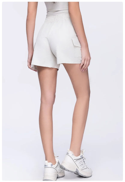 Women Shorts Pocket Sports Shorts For Women Cycling Jogging Fitness High Waist Push Up Gym Workout Shorts Women Yoga Clothing