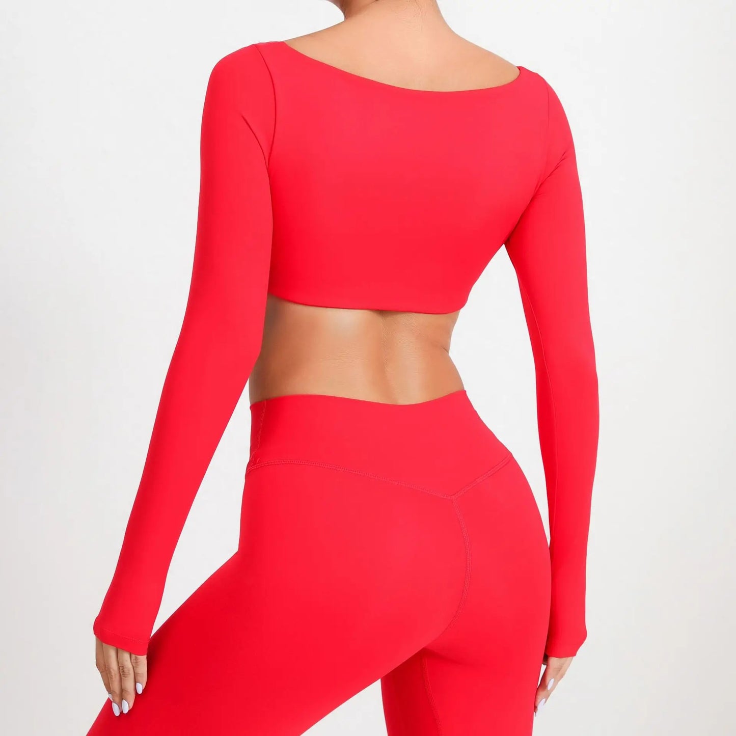 Women Yoga Shirts Crop Top Sexy Long Sleeves Shirts for Women Yoga Sports Fitness Sport Gym Clothes Running Push Up Workout Tops